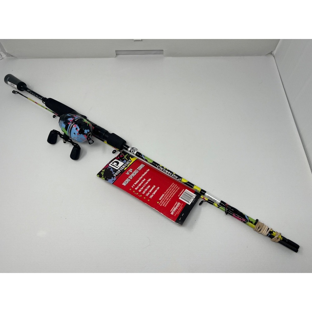 ProFISHiency Splat Micro Spincast Fishing Combo 4ft 6" Lures Kids Beginner Youth